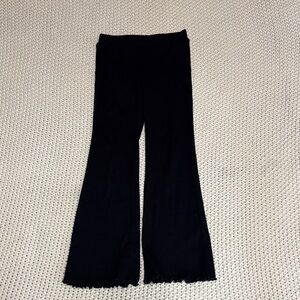 Kids stretchy Black Flared leggings